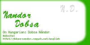 nandor dobsa business card