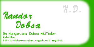 nandor dobsa business card